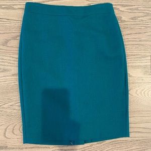 JCREW double serge wool no. 2 pencil skirt green